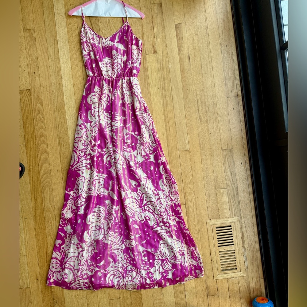 🌸 Lilly Pulitzer Metallic Maxi Dress - Size Small 🌸